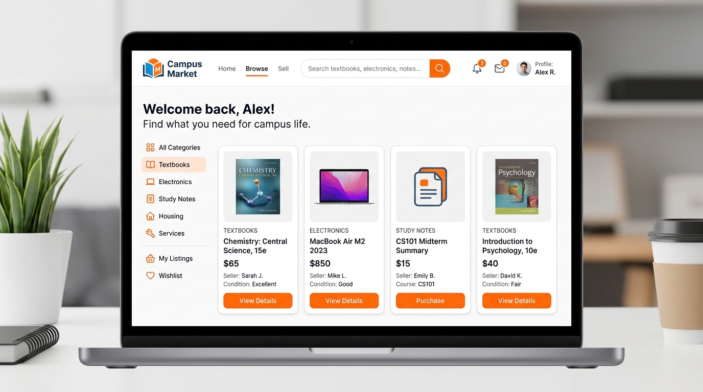 Campus Market — College Student Peer-to-Peer Platform